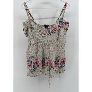 Torrid Women's Blouse Top Floral Multicolor Casual Blouse 100% Rayon Size 1